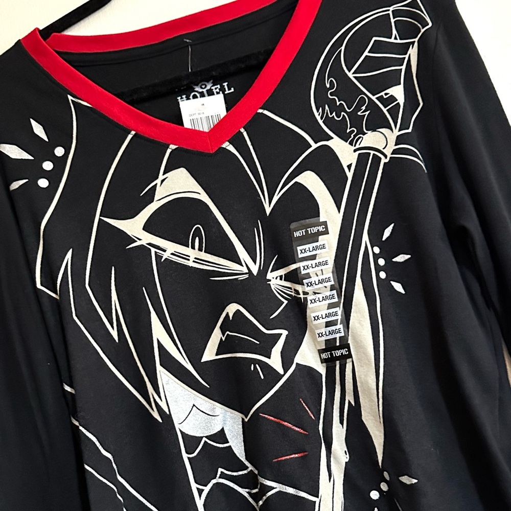 Hazbin Hotel Lute Graphic Girls Long Sleeve Crop Top XXL - Picture 3 of 6